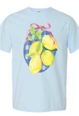 Perfectly Imperfect Designs Lemon Squeeze Blue Oversized T-Shirt
