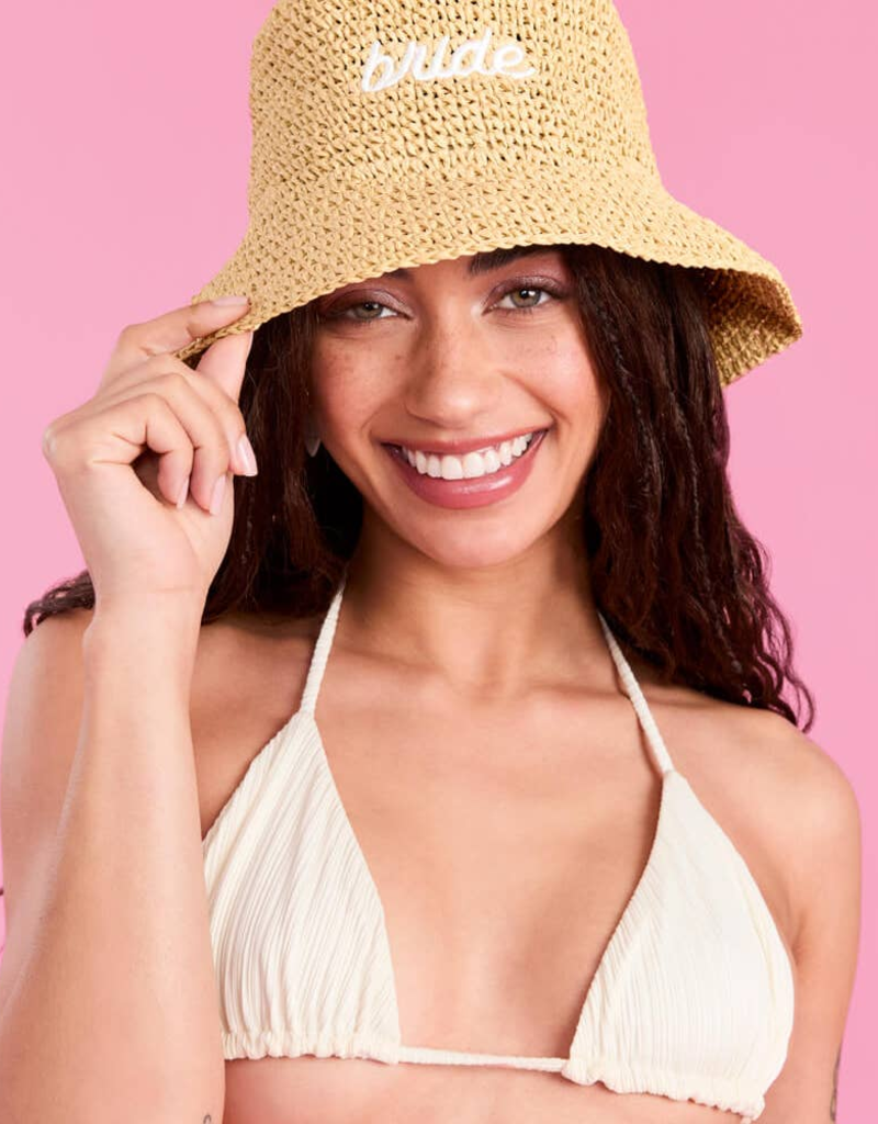XOFetti Bride Straw Hat