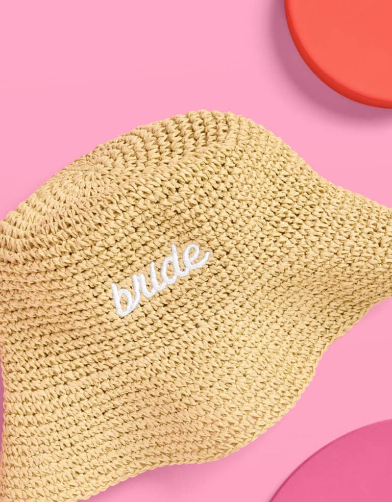 XOFetti Bride Straw Hat
