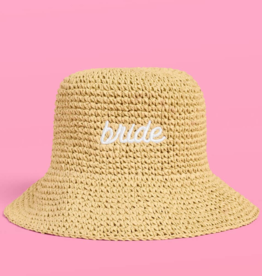 XOFetti Bride Straw Hat