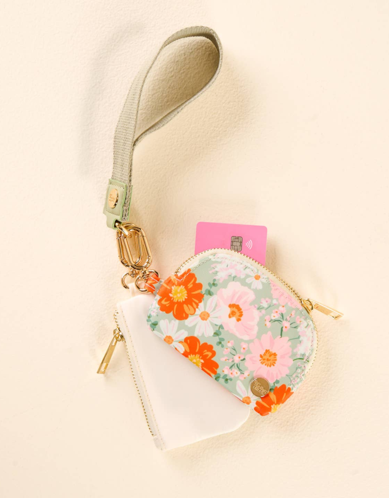 The Darling Effect Dynamic Duo Wristlet - Boquet Beauty Sage