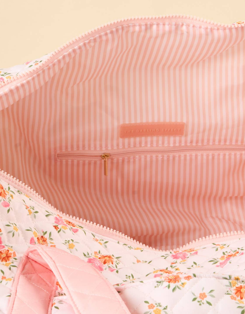 The Darling Effect On-the-Go Quilted Weekender Bag in Daydream Cream