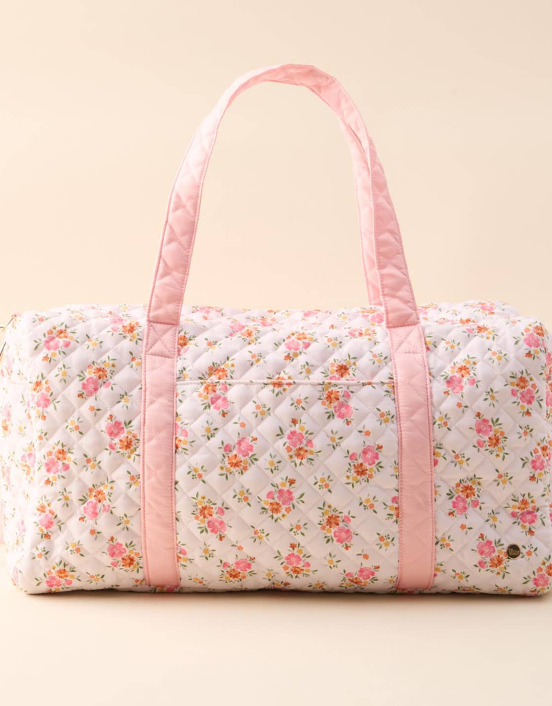 The Darling Effect On-the-Go Quilted Weekender Bag in Daydream Cream