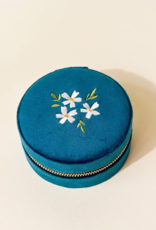 The Darling Effect Round Velvet Jewelry Case