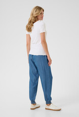 Cream Ribba V-Neck T-Shirt