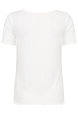 Cream Ribba V-Neck T-Shirt