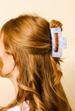 The Darling Effect Claw Clip - Secret Garden Blue