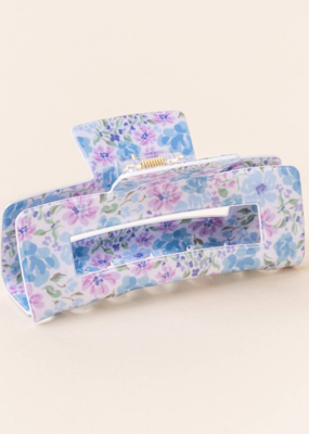 The Darling Effect Claw Clip - Secret Garden Blue