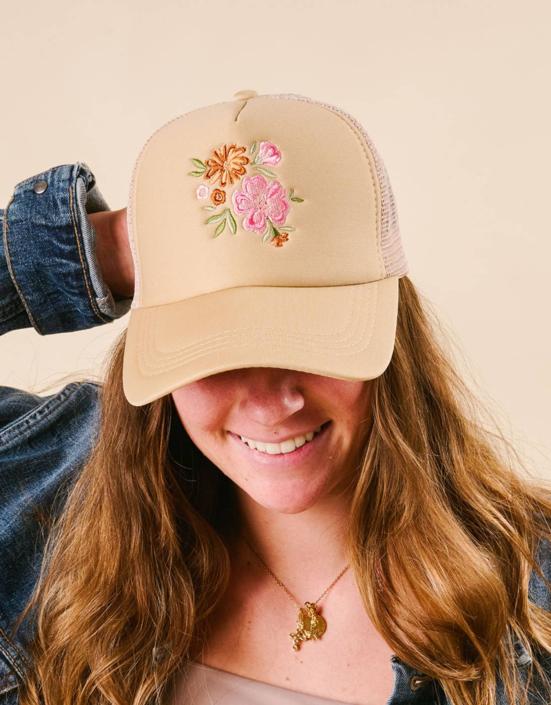 The Darling Effect Trucker Hat - Flowers