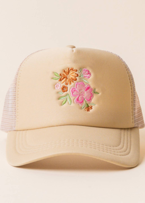 The Darling Effect Trucker Hat - Flowers