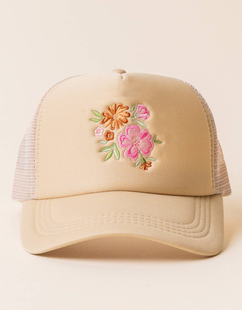The Darling Effect Trucker Hat - Flowers