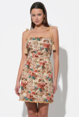 Adelyn Rae Cindy Tapestry Mini Scalloped Dress (FINAL SALE)