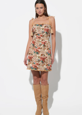 Adelyn Rae Cindy Tapestry Mini Scalloped Dress