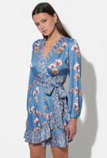 Adelyn Rae Jody Ruffled Wrap Mini Dress