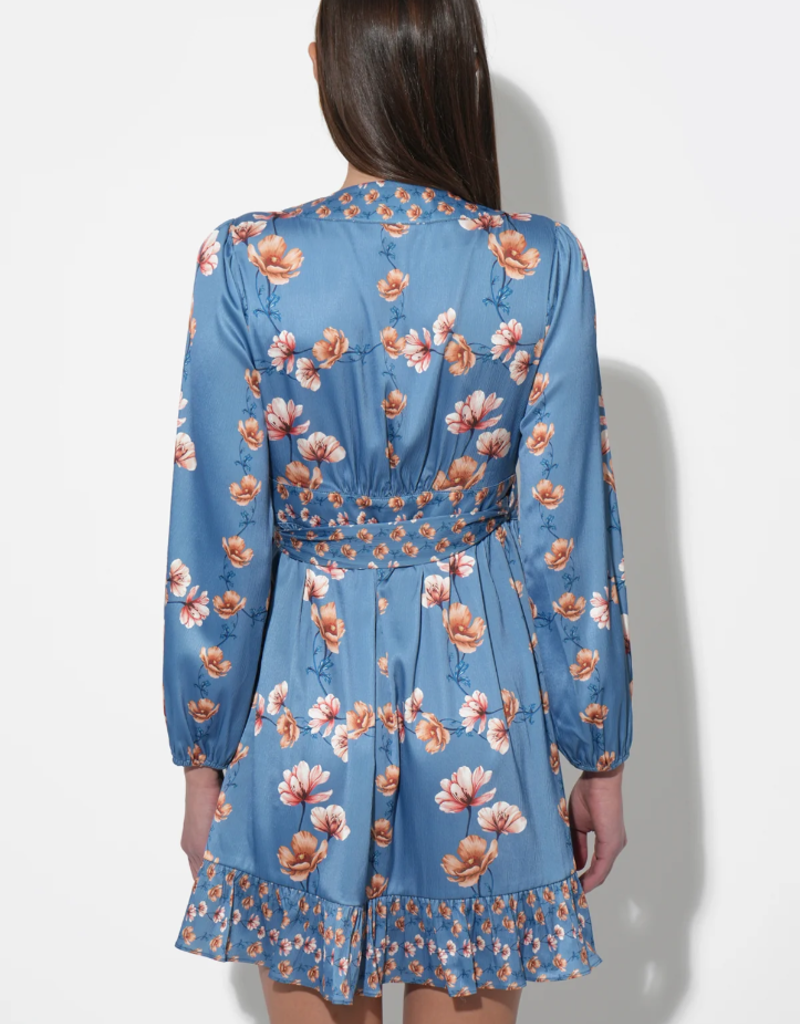 Adelyn Rae Jody Ruffled Wrap Mini Dress