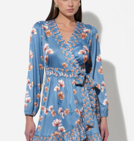 Adelyn Rae Jody Ruffled Wrap Mini Dress