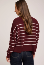 Gentle Fawn Echo Pullover Sweater in Merlot Stripe