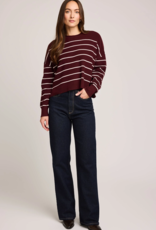 Gentle Fawn Echo Pullover Sweater in Merlot Stripe