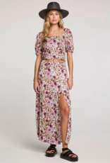 Saltwater Luxe Narissa Midi Skirt In Multi Floral