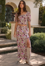 Saltwater Luxe Narissa Midi Skirt In Multi Floral