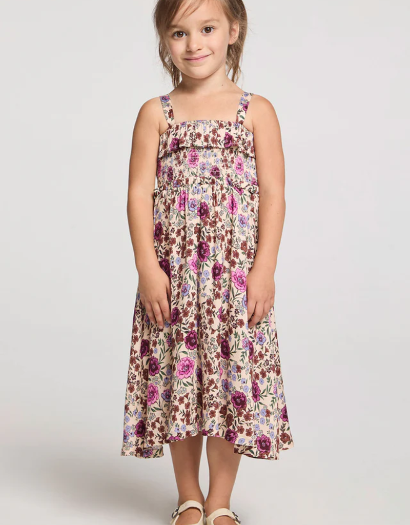 Saltwater Luxe Kids Valorie Midi Dress In Multi Floral