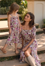 Saltwater Luxe Kids Valorie Midi Dress In Multi Floral