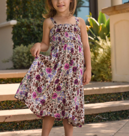 Saltwater Luxe Kids Valorie Midi Dress In Multi Floral