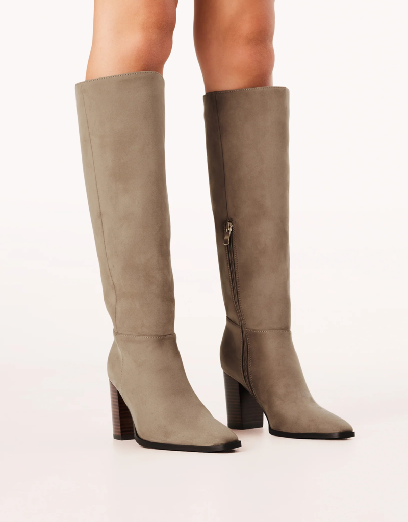 Billini Britton Knee High Boot in Fawn Suede