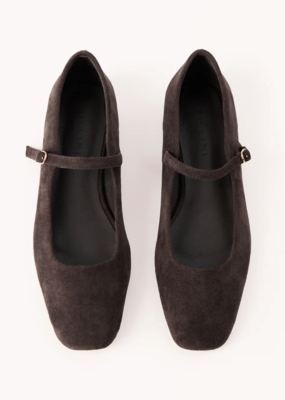 Billini Fion Flat in Dark Cacao Suede
