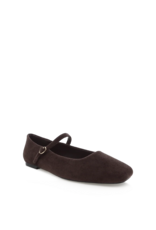 Billini Fion Flat in Dark Cacao Suede