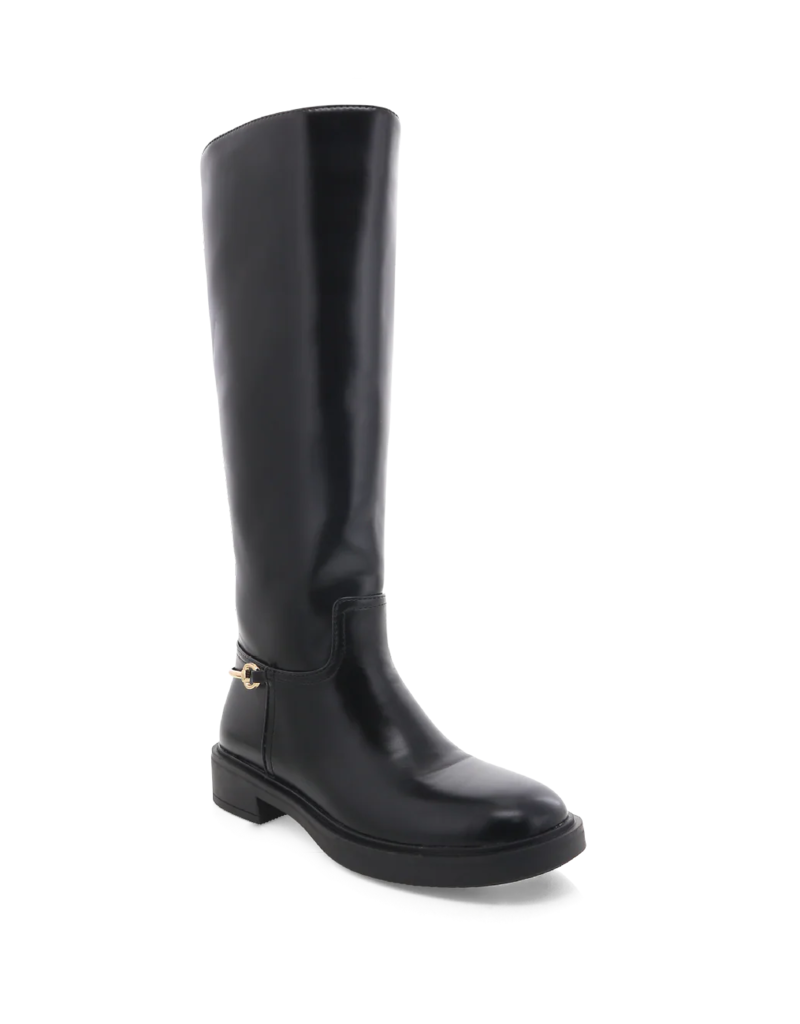 Billini Xoel Knee High Boot in Black Shine