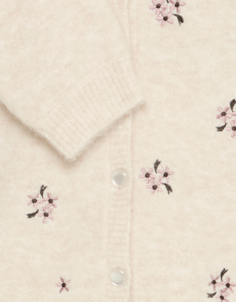 B.Young Omea Embroidered Cardigan In Birch