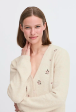 B.Young Omea Embroidered Cardigan In Birch