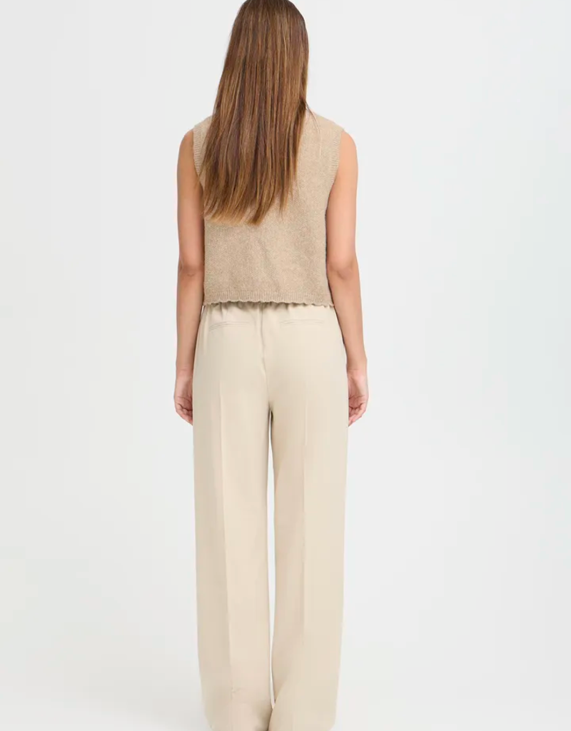 B.Young Nadika Knit Vest in Oat Melange