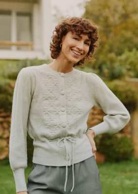 B.Young Miffa Cinched Waist Knit Cardigan