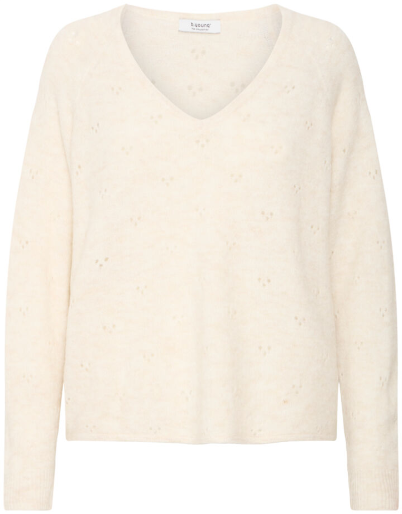 B.Young Monna V-Neck Jumper in Birch