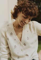 B.Young Omea Embroidered Cardigan In Birch