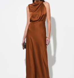 Adelyn Rae Kate Cowl Drape Asymmetrical Maxi Dress