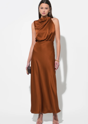 Adelyn Rae Kate Cowl Drape Asymmetrical Maxi Dress