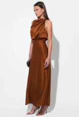 Adelyn Rae Kate Cowl Drape Asymmetrical Maxi Dress