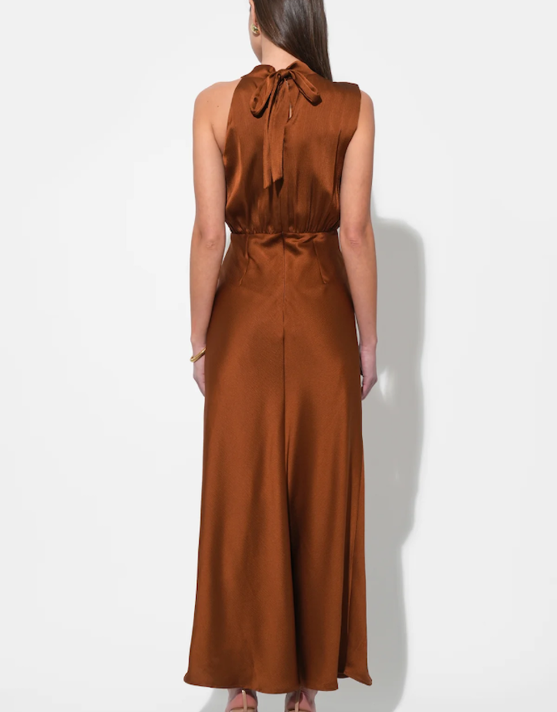 Adelyn Rae Kate Cowl Drape Asymmetrical Maxi Dress