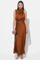 Adelyn Rae Kate Cowl Drape Asymmetrical Maxi Dress