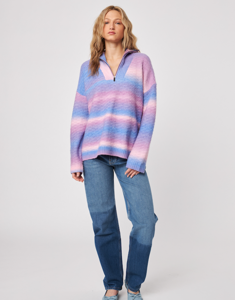 John and Jenn Nile 1/4 Zip in Cotton Candy