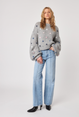 John and Jenn Greyson Balloon Sleeve Knit in Dotted Shadow