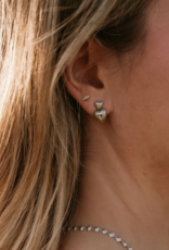 Haiku Lane Heart Song Stud with Classic Etching Detail
