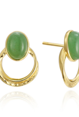 Haiku Lane Margot Stud With Green Aventurine