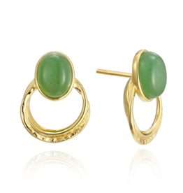 Haiku Lane Margot Stud With Green Aventurine