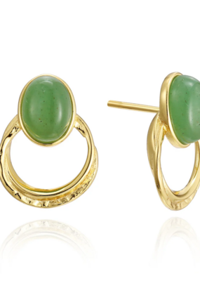 Haiku Lane Margot Stud With Green Aventurine