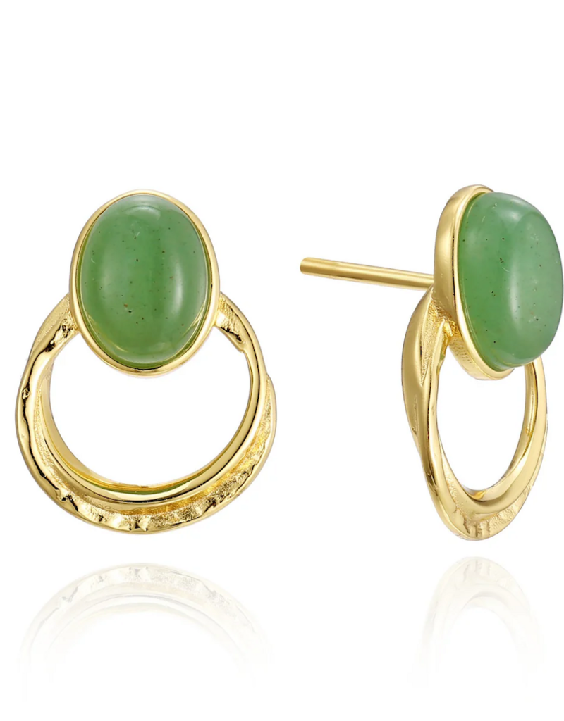 Haiku Lane Margot Stud With Green Aventurine