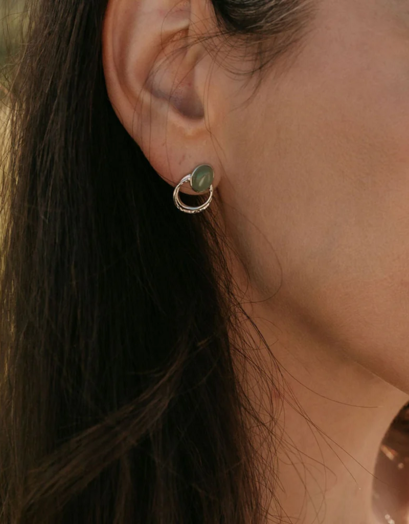 Haiku Lane Margot Stud With Green Aventurine